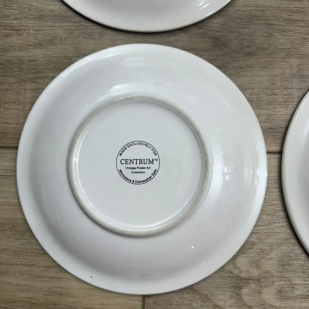 Toulouse Loutrec Salad Plates Centrum Vintage‎ Posters Set Of 4 Art Nouveau